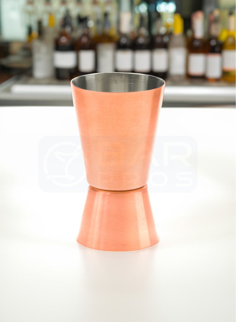 BarPros Stainless Steel Jigger Copper Plated 25/50ml - Image 3
