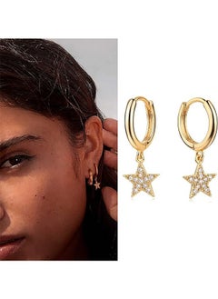 Mevecco Women Gold Huggie Hoop Earrings Dangle Drop 14K Gold Filled Small Boho Beach Simple Delicate Handmade Hypoallergenic Jewelry Gift  - Image 3