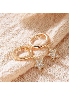 Mevecco Women Gold Huggie Hoop Earrings Dangle Drop 14K Gold Filled Small Boho Beach Simple Delicate Handmade Hypoallergenic Jewelry Gift  - Image 5