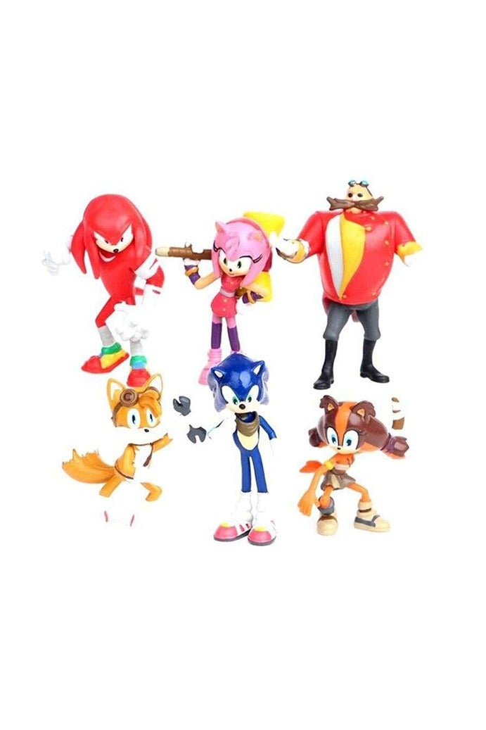 6-Piece Sonic The Hedgehog Figure Toy Set,Birthday Party Cake Toppers For Sonic the Hedgehog, Theme Party Supplies - Image 4