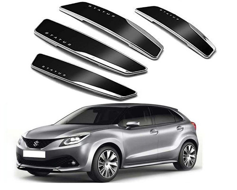 Auto E-Shopping Plastic Status Car Door Guard Edge Protector Black Color for Baleno Set of 4 Pieces - Image 1
