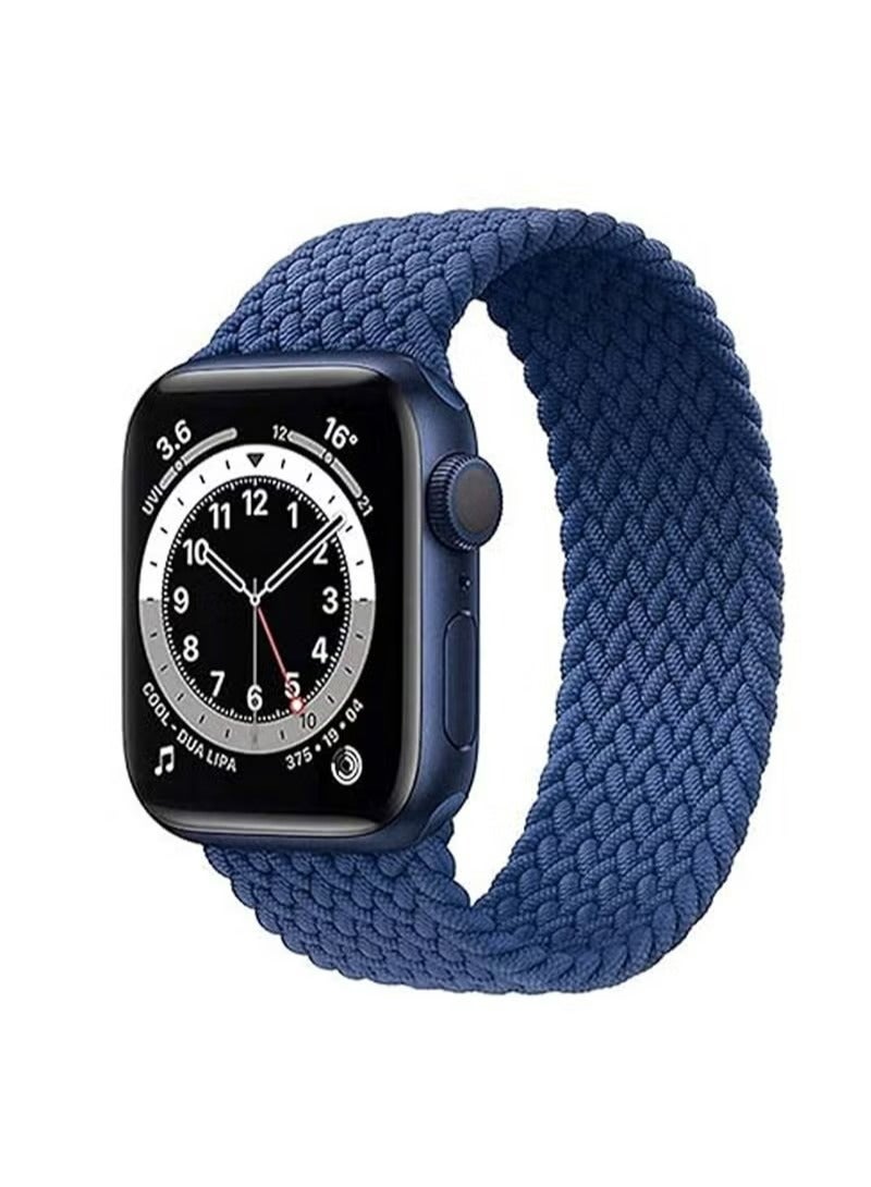 X-level Bands Compatible with Apple Watch 38mm 40mm 41mm Series 9/8/7/SE/6/5/4/3/2/1 IWatch Ultra/Ultra 2/Braided Women men, Stretchy Woven Nylon Elastic scrunchie Strap Wristbands L - Image 1