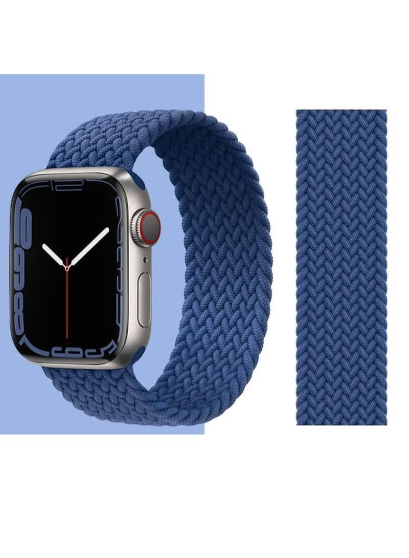 X-level Bands Compatible with Apple Watch 38mm 40mm 41mm Series 9/8/7/SE/6/5/4/3/2/1 IWatch Ultra/Ultra 2/Braided Women men, Stretchy Woven Nylon Elastic scrunchie Strap Wristbands L - Image 5