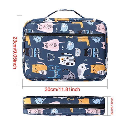 BOMKEE Coloring Pencil Case 220 Slots Pencils/Gel Pens Organizer Waterproof Travel Case Zipper Carrying Portable Pencil Markers Pen Holder Bag for Painter Writers (Sports Cat) - Image 3