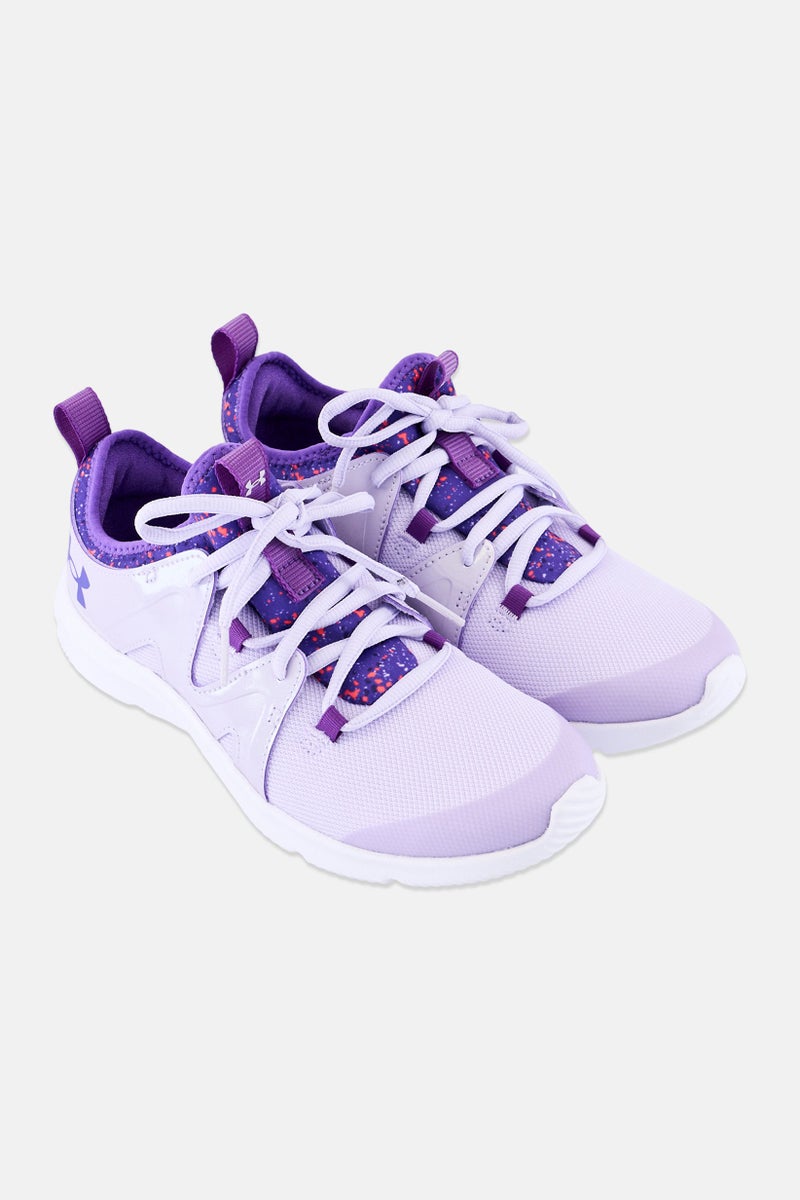 UNDER ARMOUR أحذية جري للبنات غير محدودة 3.0 مزودة بأربطة، بنفسجي - Image 2