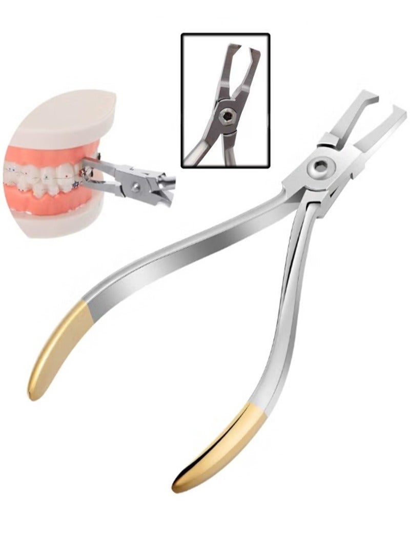 HaLunhi Anterior Bracket Removal Pliers，Orthodontic Bracket Removal Pliers, Professional Bracket Removal Pliers，Suitable for Stainless Steel Braces Dental Bracket Clamp Tooth Extraction Kit Tool  - Image 1