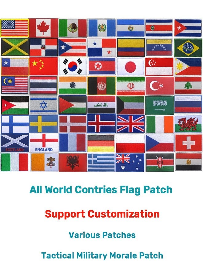 AliPlus 2 PCS Nepal Flag Patches Embroidered Tactical Military Morale Patch Applique Fastener Hook and Loop - Image 5