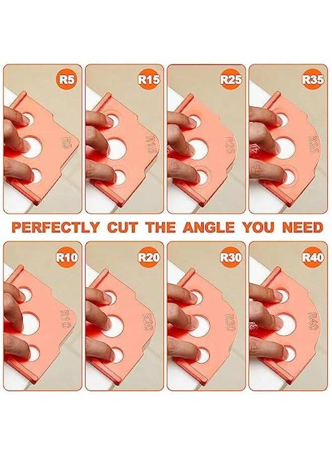 Generic 4-Piece Radius Jig Router Templates for Routing Rounded Corners, Made from Hard ABS CNC Material, Includes 8 Radius Angle and Corner Routing Templates, Quick and Easy Jig for Woodworking  - Image 4