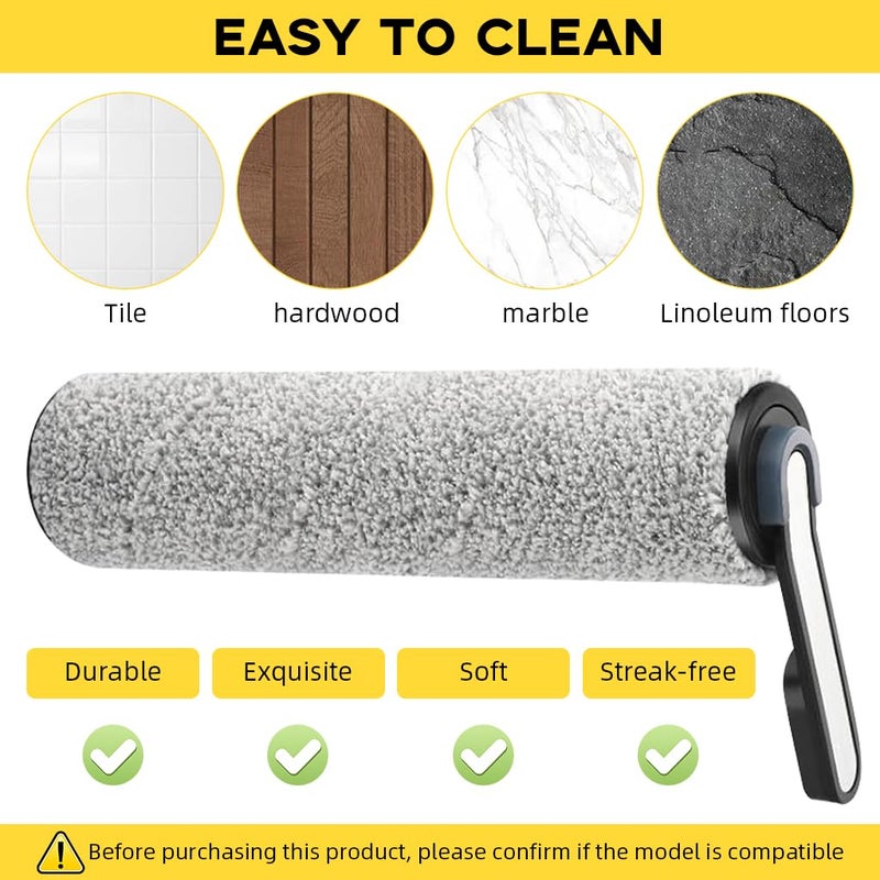 HASTHIP Replacement Brush Roll HEPA Filters for Tineco Wet Dry Vacuum Includes 2pcs Soft Microfiber Wet Dry Use Brush Roll and 4Pcs Filters for S3F3S5302020slim - Image 5