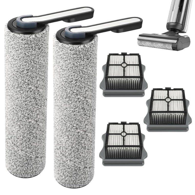 HASTHIP Replacement Brush Roll HEPA Filters for Tineco Wet Dry Vacuum Includes 2pcs Soft Microfiber Wet Dry Use Brush Roll and 4Pcs Filters for S3F3S5302020slim - Image 1