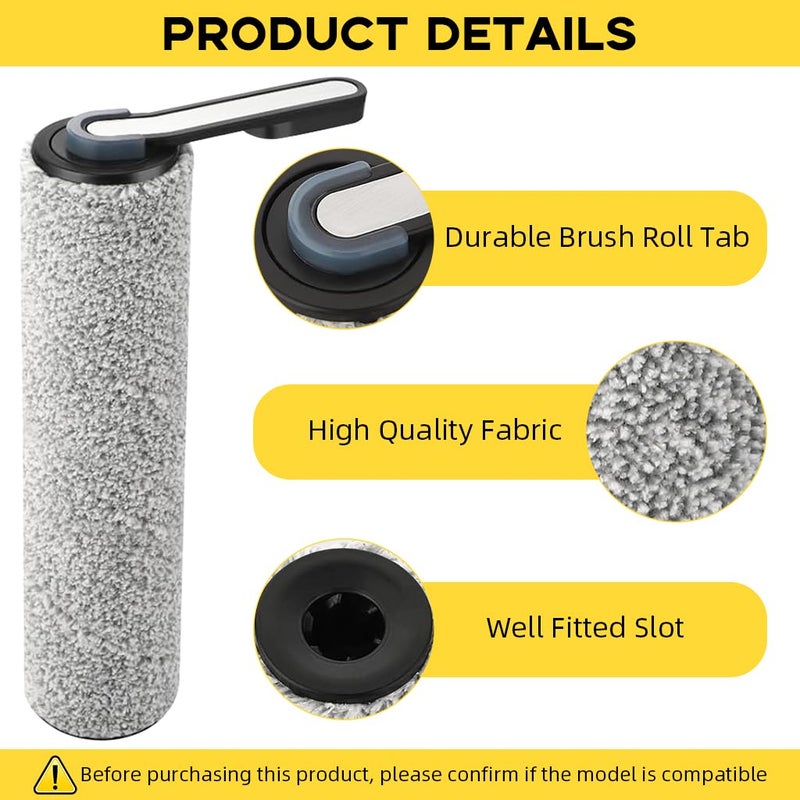 HASTHIP Replacement Brush Roll HEPA Filters for Tineco Wet Dry Vacuum Includes 2pcs Soft Microfiber Wet Dry Use Brush Roll and 4Pcs Filters for S3F3S5302020slim - Image 4