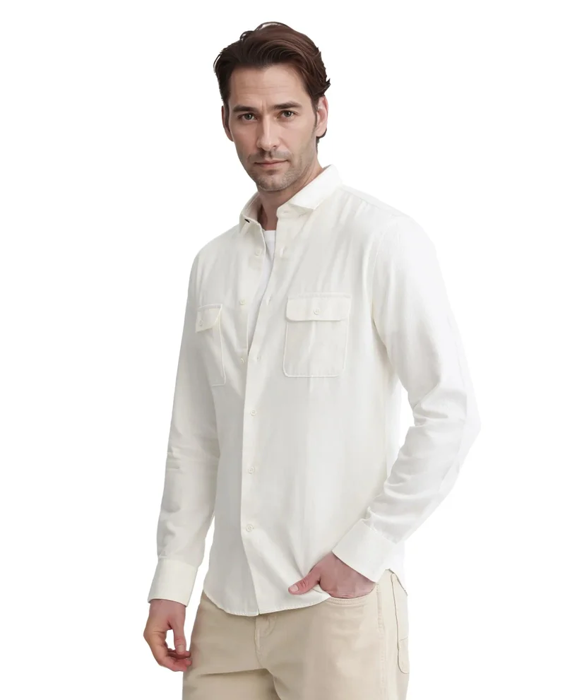 Rare Rabbit Men's Over Dyed Cotton Shirt