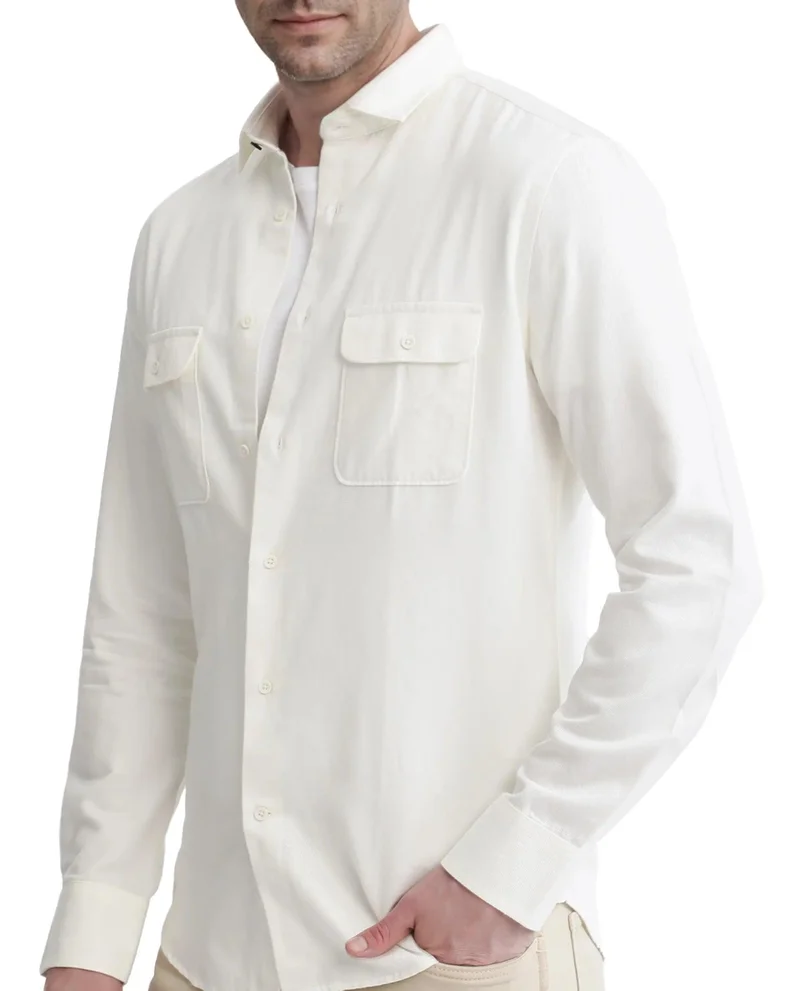 Rare Rabbit Men's Over Dyed Cotton Shirt