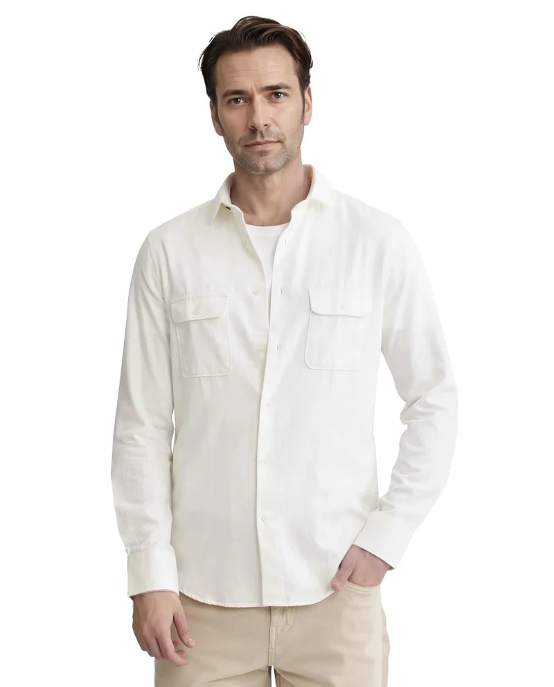 Rare Rabbit Men's Over Dyed Cotton Shirt