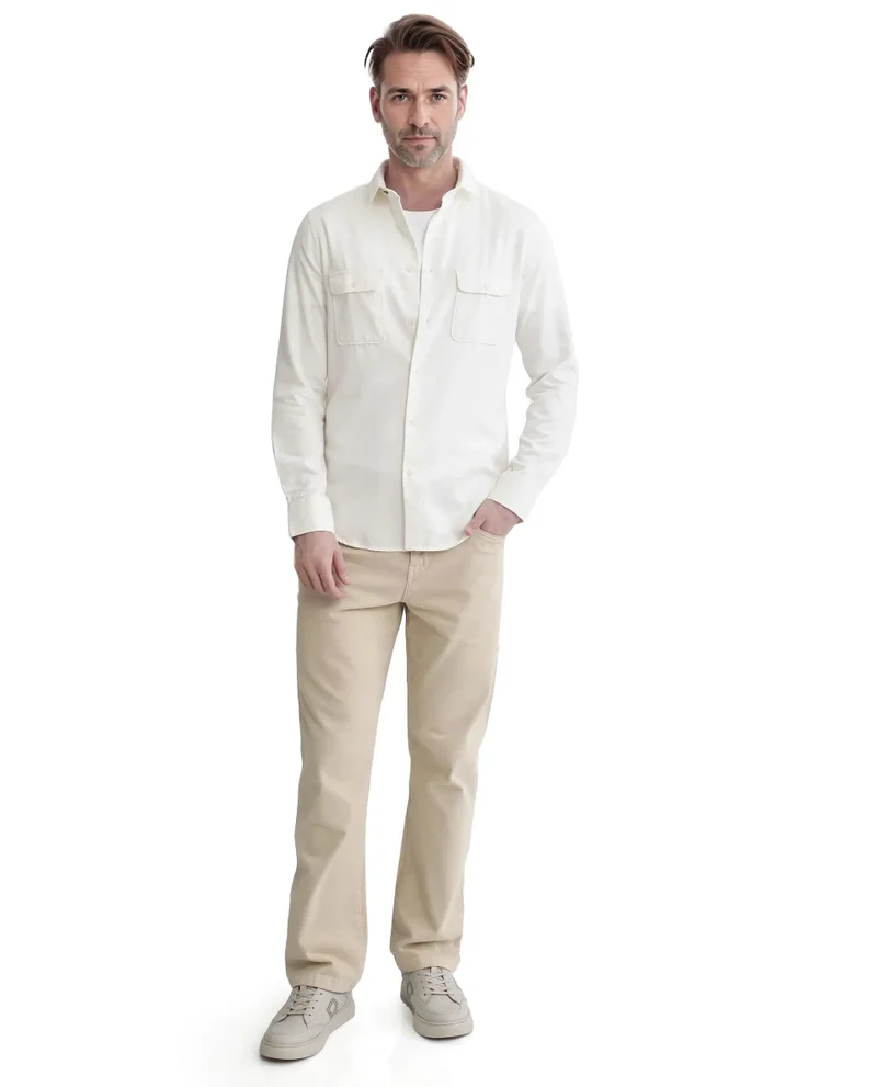 Rare Rabbit Men's Over Dyed Cotton Shirt