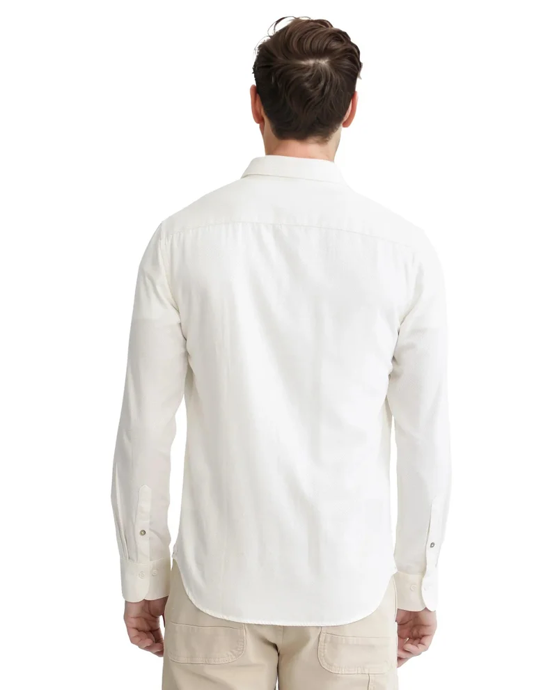 Rare Rabbit Men's Over Dyed Cotton Shirt