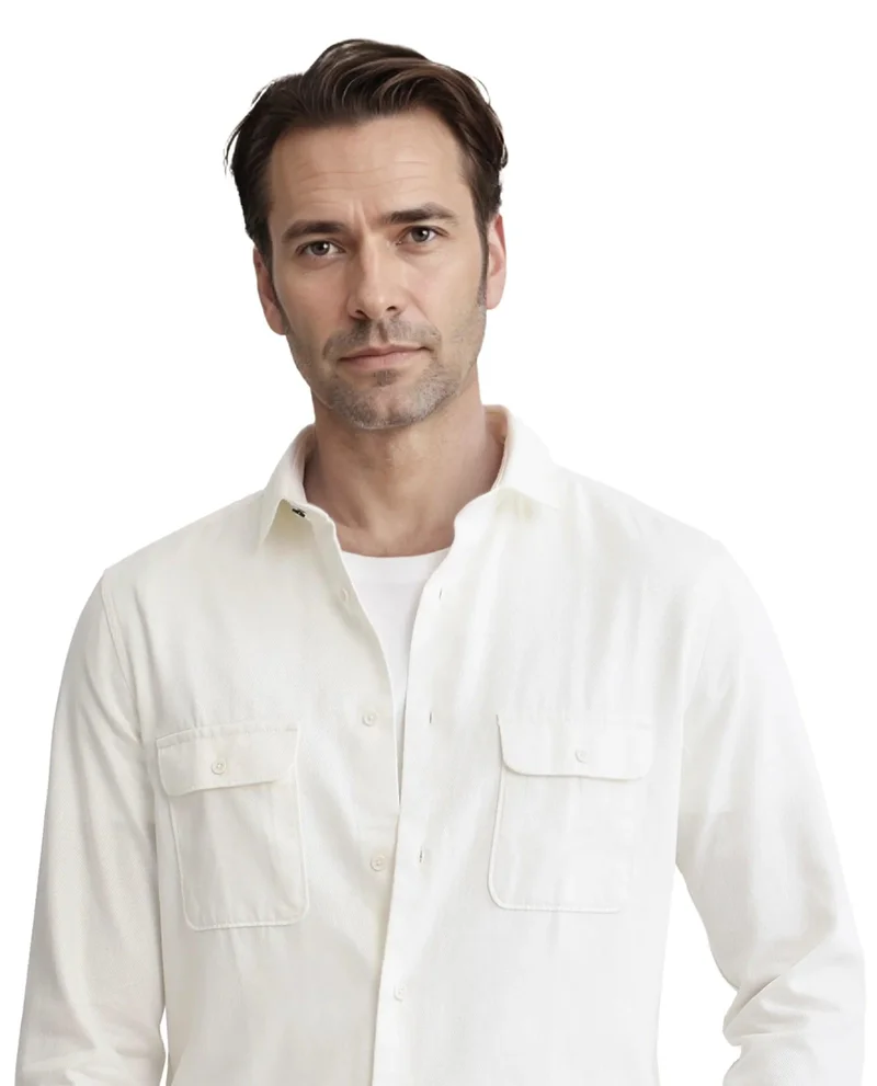 Rare Rabbit Men's Over Dyed Cotton Shirt