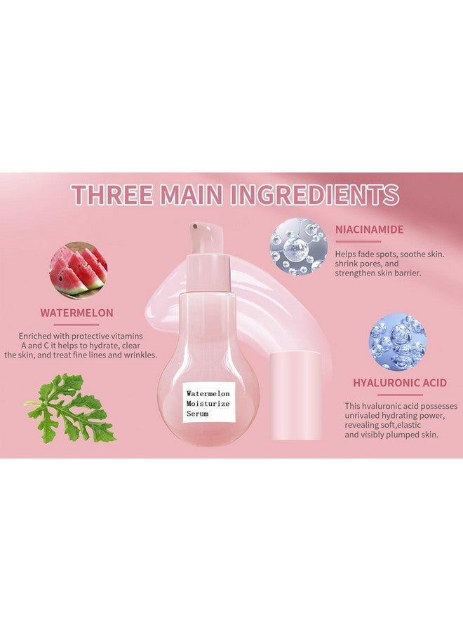 PAQIMAN Essence Glow Serum Primer Watermelon，Niacinamide Hyaluronic Acid Moisturize Serum.(1 Pcs) - Image 3