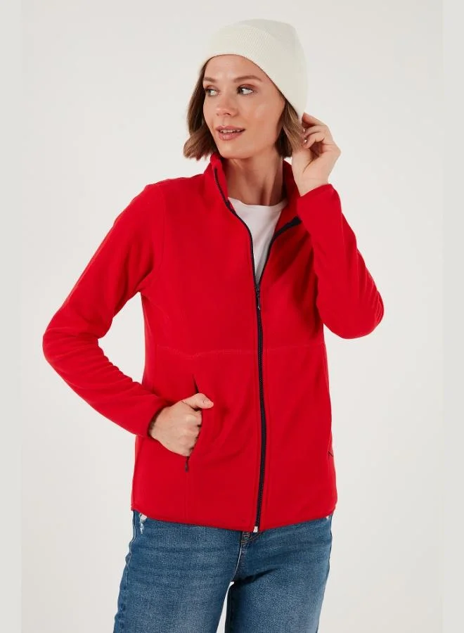 ليلا كارديجان نسائي من الصوف القطبي بسحاب مانع للوبر بقصة ضيقة من ليلا