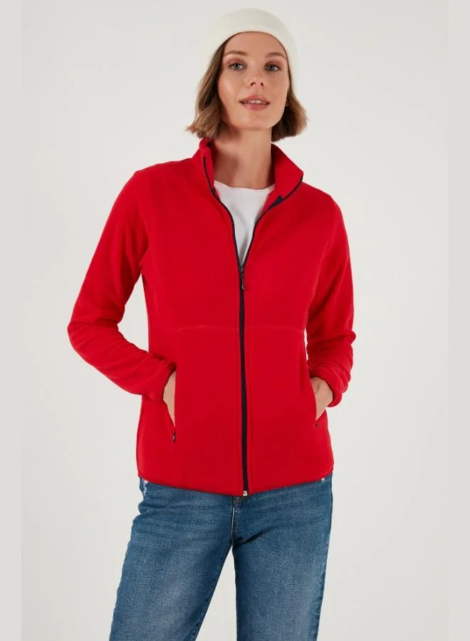 ليلا كارديجان نسائي من الصوف القطبي بسحاب مانع للوبر بقصة ضيقة من ليلا