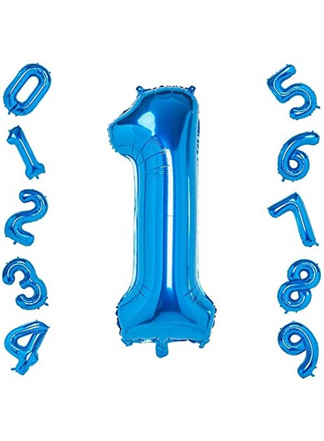 Atpata Funky Blue Number Foil Balloons for Numeric Milestone Parties (40 INCH, 1) - Image 1