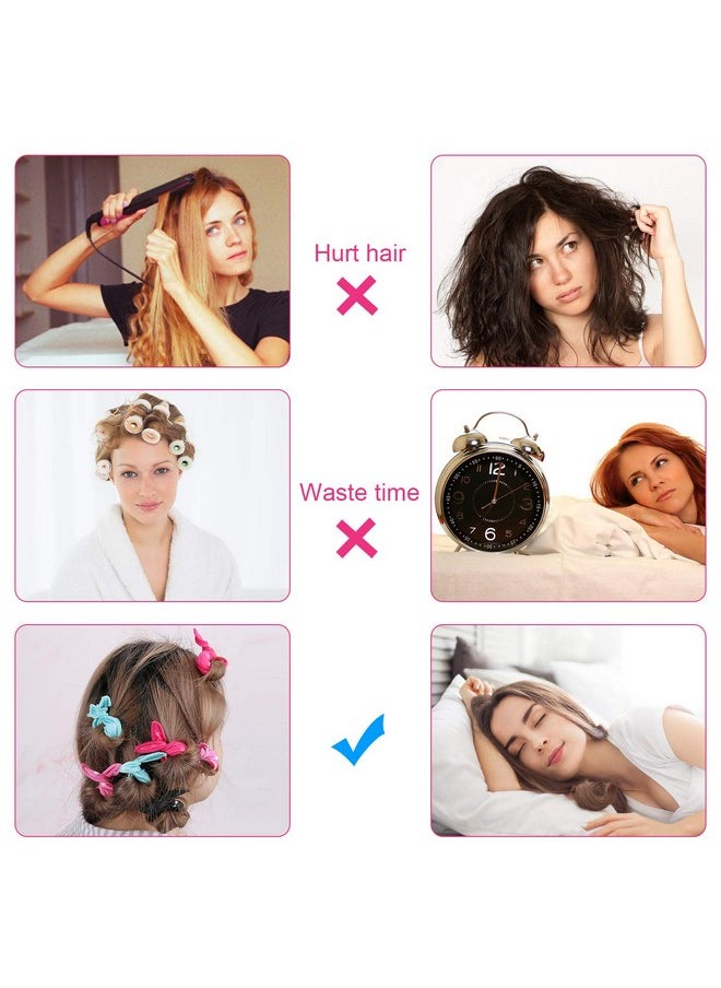 locisne Locisne 40pcs No Heat Curlers You Can Sleep in, Hair Rollers for Long Hair DIY(5 Colors)  - Image 3