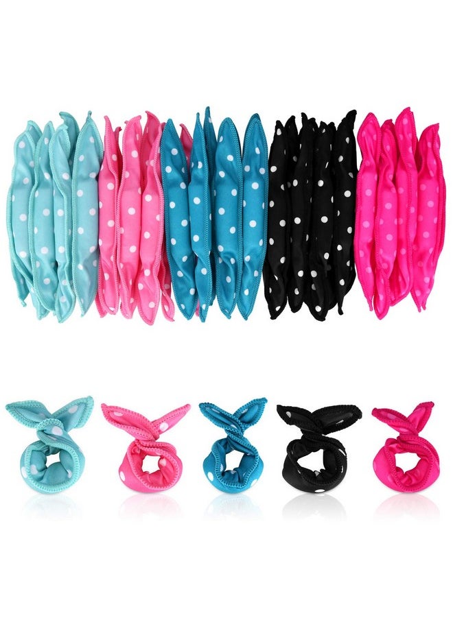 locisne Locisne 40pcs No Heat Curlers You Can Sleep in, Hair Rollers for Long Hair DIY(5 Colors)  - Image 1