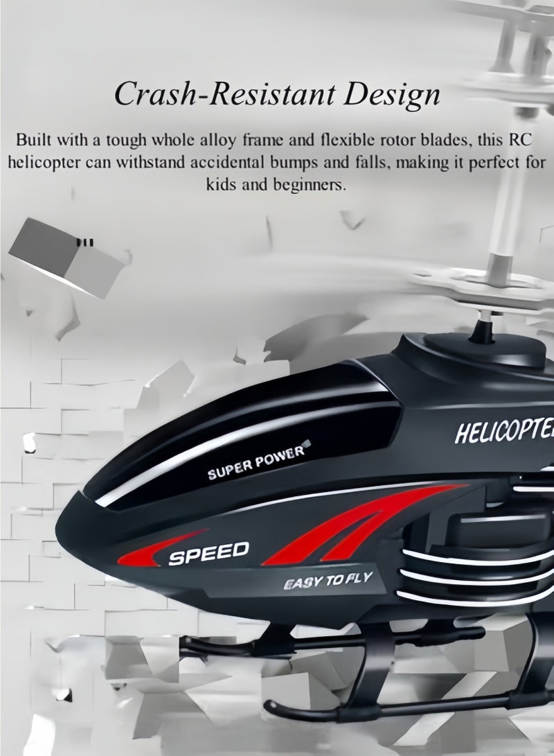 RC Helicopter for Kids and Beginners with Altitude Hold, 2 Speed Modes, Whole Alloy Toy for Boys Girls Indoor Outdoor Gift - Image 2