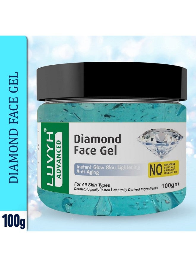 Luvyh Diamond Face Gel and moisturizer Herbals Gel, Whiteglow Skin Whitening, And Brightening Nourishing Night Gel 100 gm for Women and Men For all Skin Types - Image 2