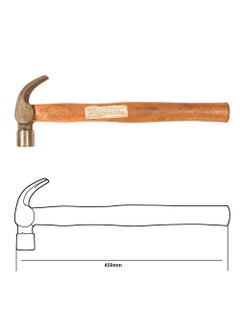 AGRICO TATA AGRICO Claw Hammer Wooden Handle Heat Treatment DropForged Hammerhead for Pulling nails Prying Boards Demolition work Multicolor Used For Hanging Woodworking450 gm  - Image 4