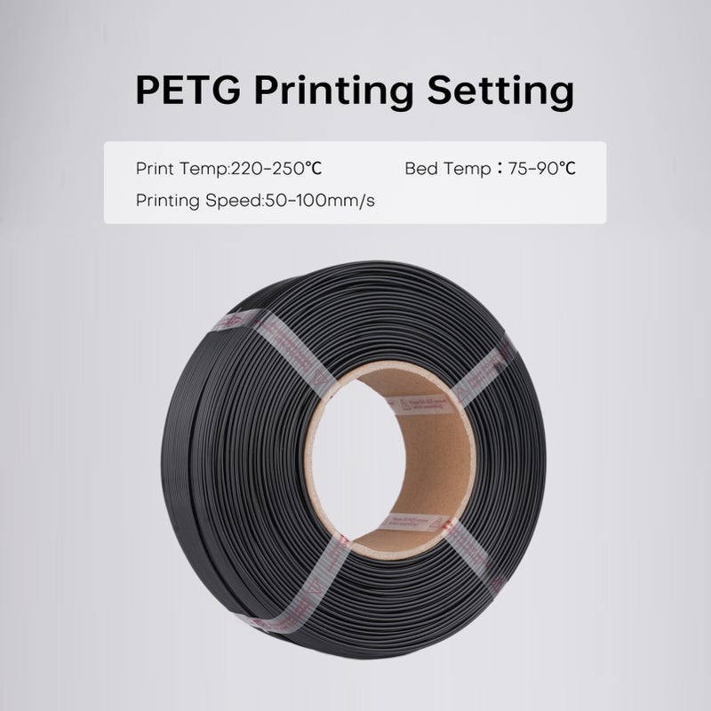 PETG Filament 1.75mm 3D Printer Filament 1kg(2.2lbs) Higher Toughness 3D Printing Filament Compatible with Creality, Prusa, ELEGOO, Bambu Lab, AnkerMaker Most of 3D Printers -Black - Image 4