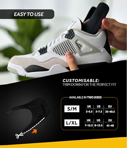 Crep protect حماة تجاعيد الأحذية من كريب بروتكت - حراس أحذية للداونك لو، إير فورس، وجوردان - تمنع التجاعيد - حجم كبير US 8-13.5 (زوج واحد) - Image 2