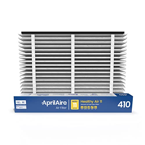 Aprilaire فلتر بديل AprilAire 410 لم purifier الهواء المنزلي AprilAire - MERV 11، هواء نظيف وغبار، فلتر هواء 16x25x4 (عبوة من 1) - Image 1