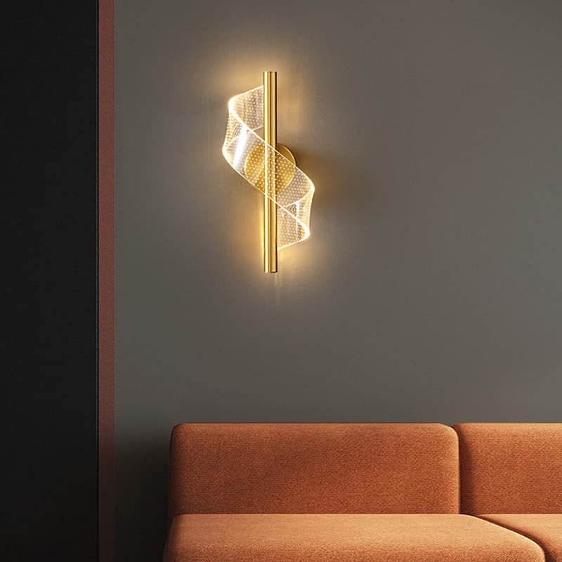 CITRA 15W 300MM Modern Long Gold LED Wall Lamp - Warm White - Image 4