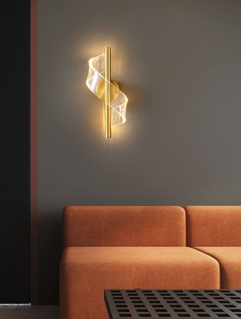 CITRA 15W 300MM Modern Long Gold LED Wall Lamp - Warm White - Image 1