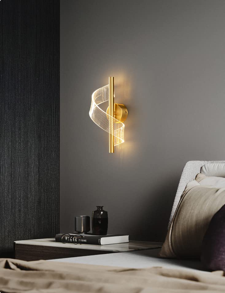 CITRA 15W 300MM Modern Long Gold LED Wall Lamp - Warm White - Image 5