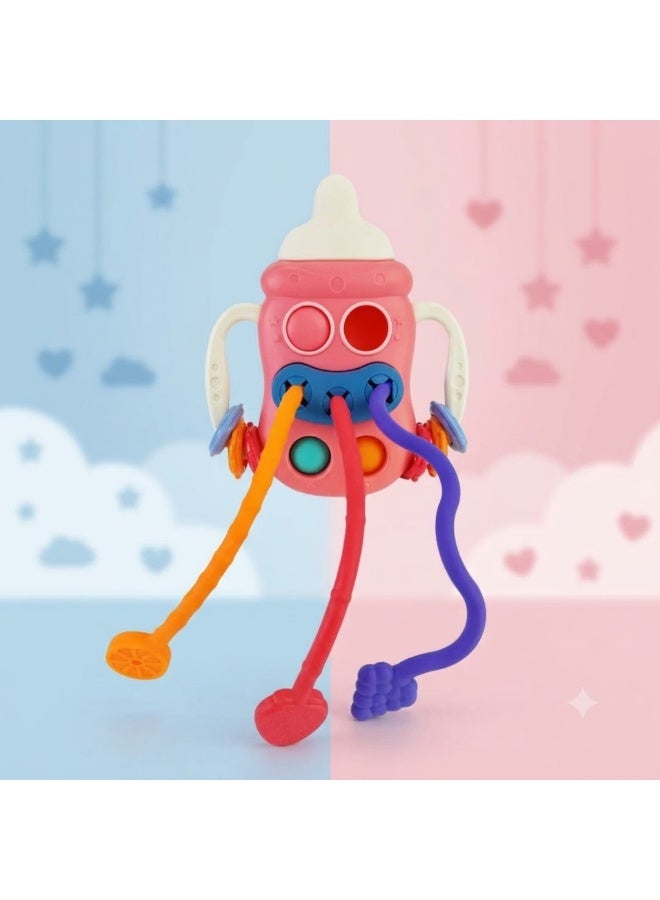 5-in-1 Sensory Toy for Babies - Montessori Baby Toy - Pull String Toy for Toddlers - Silicone Pull String Toy - Pop It Sensory Toy - Montessori Sensory Activity Toy - Baby Sensory Toy - Fine Motor Skills Toy - Educational Toy for Babies - Multi-Activity Baby Toy - Fidget Toy for Kids - Hand-Eye Coordination Toy - Toddler Activity Toy - Sensory Development Toy - Baby Travel Toy - Portable Baby Toy - Interactive Learning Toy - Baby Busy Toy - Silicone Educational Toy - Pull & Push Activity Toy - Baby Development Toy - Finger Training Toy - Tactile Sensory Toy - Toddler Learning Toy - Baby Activity Toy - Pop Bubble Toy - Sliding Ball Toy - Montessori Busy Cube - 5-in-1 Baby Activity Toy - Image 4
