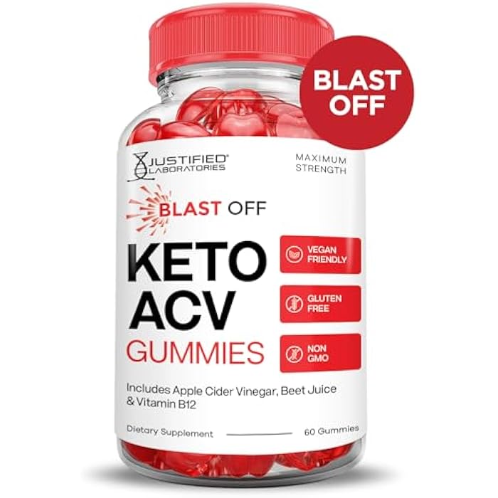 Justified Laboratories Blast Off Keto ACV Gummies Advanced Formula 1000MG Blast Keto Gummies Apple Cider Vinegar Formulated with Pomegranate Beet Juice Powder B12 Vegan Non GMO 60 Gummys - Image 3