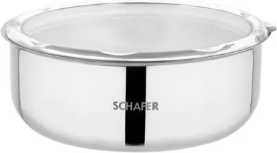 Schafer Practi Steel Storage Container 3 Pieces (16-18-20 Cm) -6 Pieces-Inox