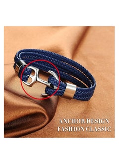 Bracelet for Men Leather Bracelet Anchor Bracelet and Stainless Steel - pzsku/Z7E42996A096FC05448C7Z/45/_/1731405472/e85d052a-c4fa-4bd1-af91-3c7ce178e38a