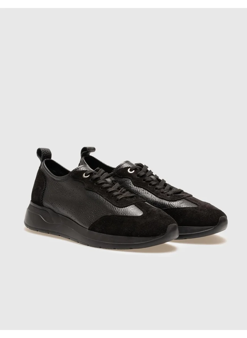 كاباني Black Suede Lace-up Men's Sports Shoes