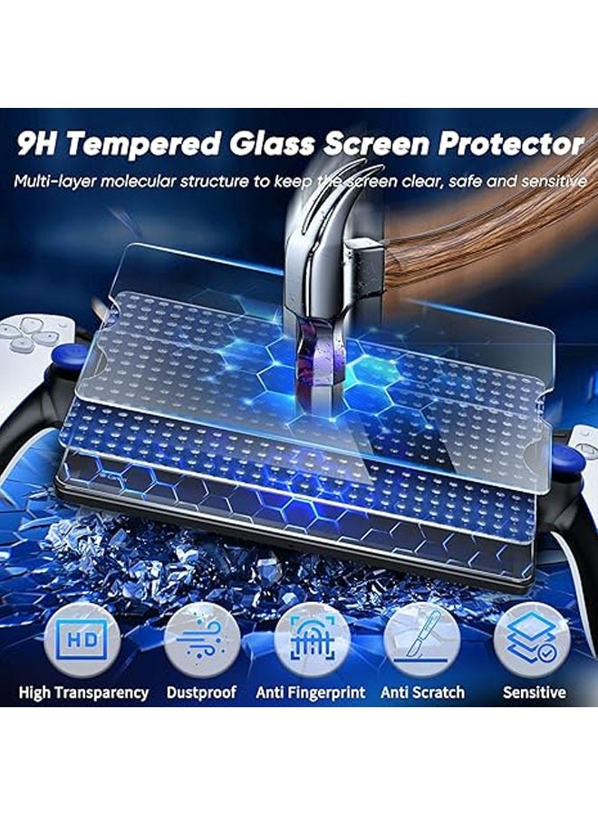 12-in-1 accessory set for Playstation Portal Remote Player, hard carrying case for PS5 Portal, PS Portal case with clear skin, 2 screen protectors with 4 thumb grips - Image 4