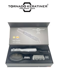 Tornado Keratiner 1200W Hair Dryer Brush 3 In 1 Hot Air Styler Straightening & Curling Fast Heating (3s) Hair Styler with 2 Brushes  - Image 3