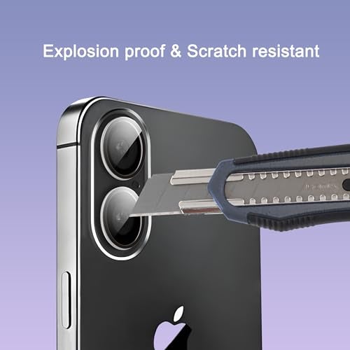 Ailun 3 Pack Camera Lens Protector for iPhone 16 & iPhone 16 Plus,Tempered Glass,9H Hardness,Anti-Scratch,Case Friendly[Does not Affect Night Shots][Not for iPhone 16 Pro/16 Pro Max] - Image 5