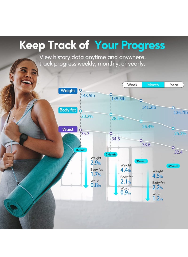 Smart Bluetooth Body Tape Measure - Accurate & Retractable Measuring Tape for Weight Loss, Muscle Gain, Fitness Tracking in Inches & CM - Image 5