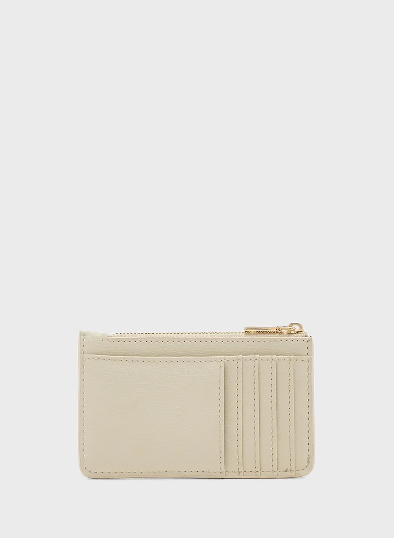 Love Moschino Logo Detailed Zip Over Wallet