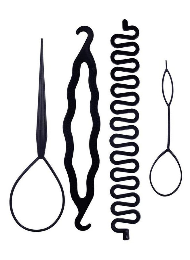 تشاندركاش مجموعة CHANDERKASH من 4 أدوات لتصفيف الضفائر الفرنسية وإكسسوارات الشعر للنساء - Image 1