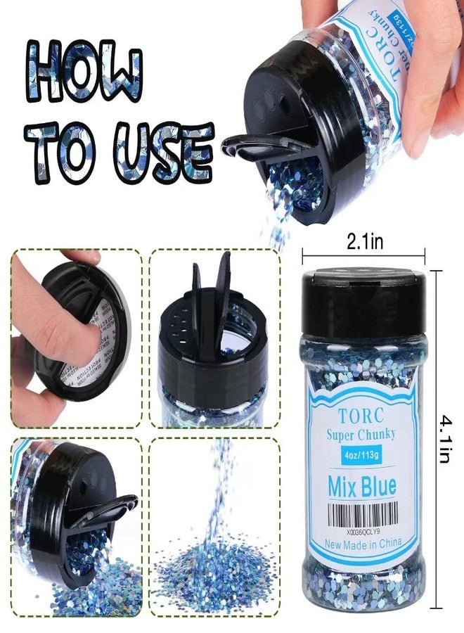 TORC Gold Chunky Glitter 4 OZ Super Chunky Glitter for Resin Crafts Art Nail Cosmetic Festival Decor 1/10 (2.5 mm) - Image 3