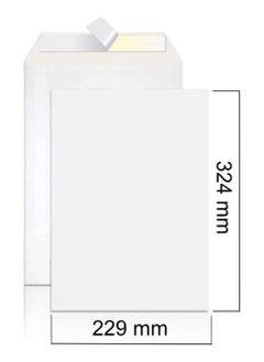 MARKQ A4 White Envelopes, 324 x 229 mm Self Sealing Mailing Envelope for Posting mailing Home Office and Ecommerce, 100gsm, pack of 50  - Image 2