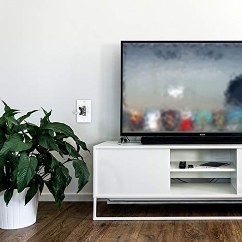 On-Q Legrand - OnQ HDMI In-Wall Connection Kit for Cable Management, Cable Pass Through Strap Conceals Cabling Behind the Wall, White, 2 Count, HT2000WHV1 - Image 2
